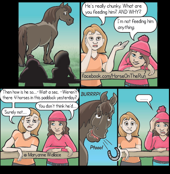 What is He Eating - square - Horse on the Run comics