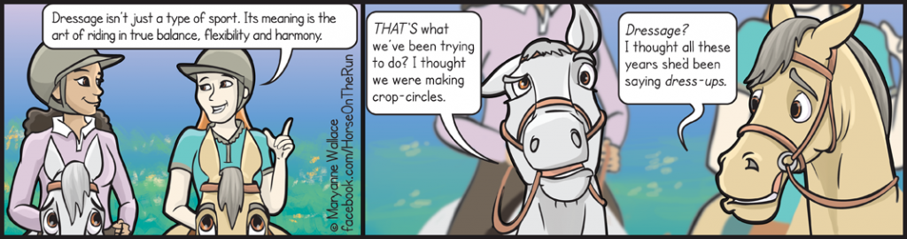The Meaning of Dressage - horizontal - Horse on the Run comics